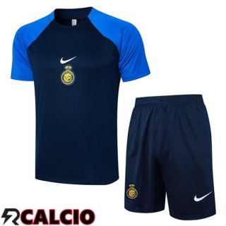 T Shirt Allenamento Al-Nassr FC + Pantaloncini Blu Reale 2024/2025