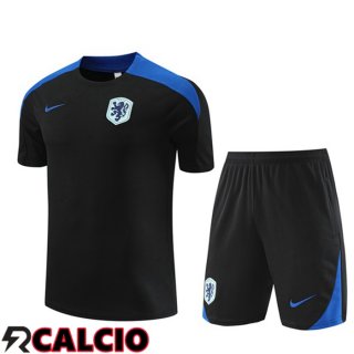 T Shirt Allenamento Paesi Bassi + Pantaloncini Nero 2024/2025