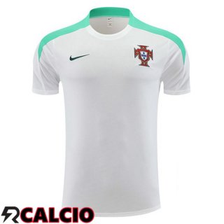 T Shirt Allenamento Portogallo Bianco 2024/2025  T Shirt Allenamento Portogallo Bianco 2024/2025