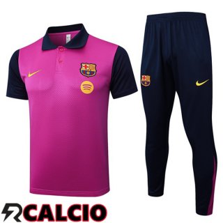 Insieme Polo FC Barcellona + Pantaloni Viola 2025/2026