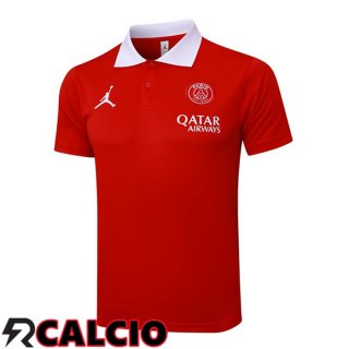 Maglia Polo Jordan Paris PSG Rosso 2025/2026  Maglia Polo Jordan Paris PSG Rosso 2025/2026