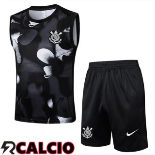 Canotta Allenamento Corinthians + Pantaloncini Nero 2025/2026  Canotta Allenamento Corinthians + Pantaloncini Nero 2025/2026
