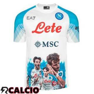 Maglia SSC Napoli (Kvaratskhelia 77) Face Game Blu Bianco 2022/2023  Maglia SSC Napoli (Kvaratskhelia 77) Face Game Blu Bianco 2022/2023