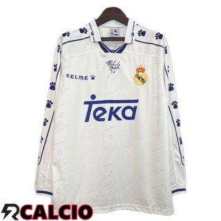 Maglie Calcio Real Madrid Retro Prima Manica Lunga Bianco 1994-1996  Maglie Calcio Real Madrid Retro Prima Manica Lunga Bianco 1994-1996