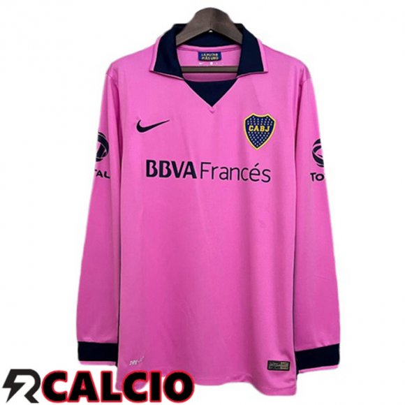 Seconda Maglia Boca Juniors Retro Manica Lunga Rosa 2013-2014  Seconda Maglia Boca Juniors Retro Manica Lunga Rosa 2013-2014