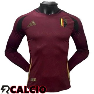 Maglie Calcio Belgio Prima Manica Lunga UEFA Euro 2024