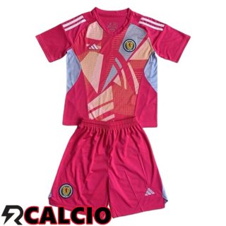 Maglie Calcio Scozia Bambino Portiere Rosa UEFA Euro 2024