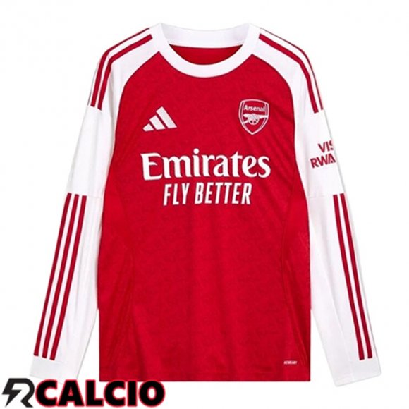 Maglie Calcio Arsenal Manica Lunga Prima 2025/2026  Maglie Calcio Arsenal Manica Lunga Prima 2025/2026