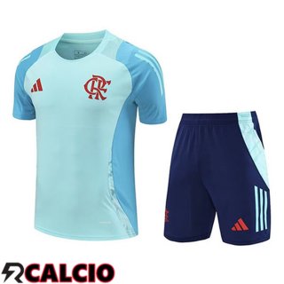 Insieme T Shirt Allenamento Flamengo Bambino Verde/Blu 2025/2026  Insieme T Shirt Allenamento Flamengo Bambino Verde/Blu 2025/2026
