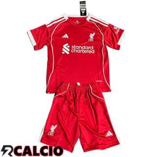 Maglie Calcio Liverpool Bambino Prima 2025/2026  Maglie Calcio Liverpool Bambino Prima 2025/2026