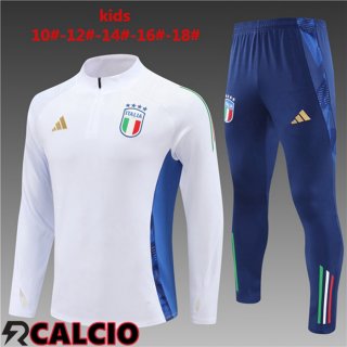 Insieme Tuta Calcio Italia Bambino Bianco 2024/2025  Insieme Tuta Calcio Italia Bambino Bianco 2024/2025