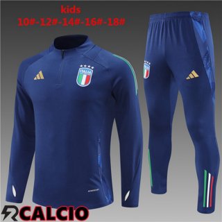 Insieme Tuta Calcio Italia Bambino Blu 2024/2025  Insieme Tuta Calcio Italia Bambino Blu 2024/2025