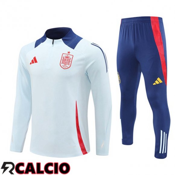 Insieme Tuta Calcio Spagna Grigio 2024/2025  Insieme Tuta Calcio Spagna Grigio 2024/2025