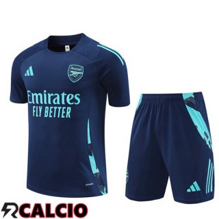 Insieme T Shirt Allenamento Arsenal + Pantaloncini Blu Reale 2024/2025