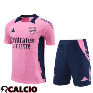 Insieme T Shirt Allenamento Arsenal + Pantaloncini Rosa 2024/2025