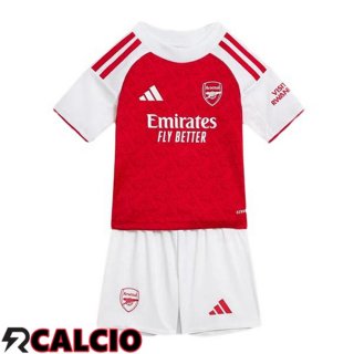 Maglie Calcio Arsenal Bambino Prima Rosso Bianco 2025/2026  Maglie Calcio Arsenal Bambino Prima Rosso Bianco 2025/2026