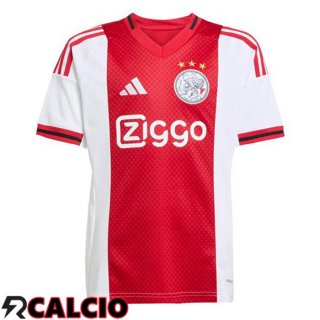 Maglie Calcio AFC Ajax Prima Rosso Bianco 2025/2026  Maglie Calcio AFC Ajax Prima Rosso Bianco 2025/2026