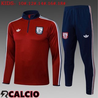 Insieme Tuta Calcio Arsenal Bambino Rosso 2025/2026  Insieme Tuta Calcio Arsenal Bambino Rosso 2025/2026