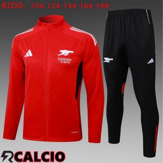 Insieme Tuta Calcio - Giacca Arsenal Bambino Rosso 2025/2026  Insieme Tuta Calcio - Giacca Arsenal Bambino Rosso 2025/2026