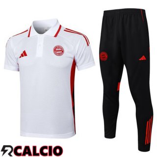 Insieme Polo Bayern Monaco + Pantaloni Bianco 2025/2026