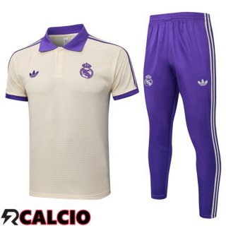 Insieme Polo Real Madrid + Pantaloni Giallo 2025/2026