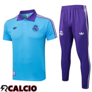 Insieme Polo Real Madrid + Pantaloni Blu 2025/2026  Insieme Polo Real Madrid + Pantaloni Blu 2025/2026