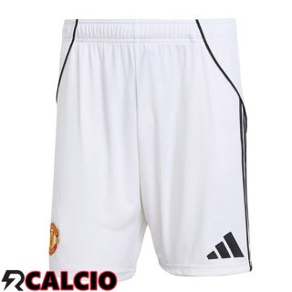 Pantaloncini Calcio Manchester United Prima Bianco 2025/2026