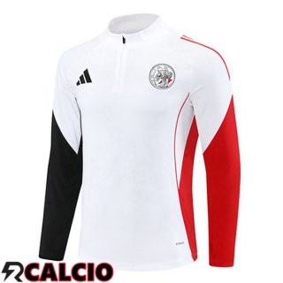 Felpa Allenamento AFC Ajax Bianco 2025/2026  Felpa Allenamento AFC Ajax Bianco 2025/2026