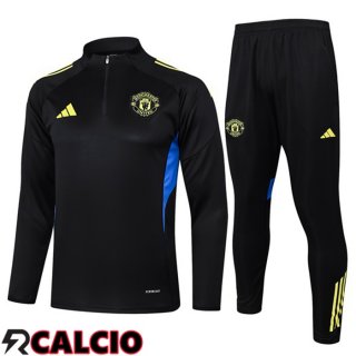 Insieme Tuta Calcio Manchester United Nero 2025/2026  Insieme Tuta Calcio Manchester United Nero 2025/2026