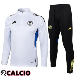 Insieme Tuta Calcio Manchester United Bianco 2025/2026  Insieme Tuta Calcio Manchester United Bianco 2025/2026