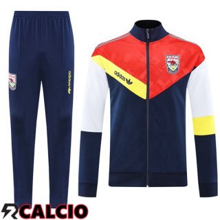 Insieme Tuta Calcio - Giacca Arsenal Rosso Blu Reale 2025/2026  Insieme Tuta Calcio - Giacca Arsenal Rosso Blu Reale 2025/2026