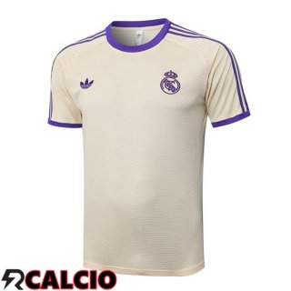 T Shirt Allenamento Real Madrid Giallo 2025/2026  T Shirt Allenamento Real Madrid Giallo 2025/2026