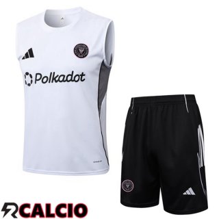 Canotta Allenamento Inter Miami CF + Pantaloncini Bianco 2025/2026