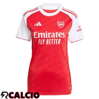 Maglie Calcio Arsenal Donna Prima Rosso Bianco 2025/2026