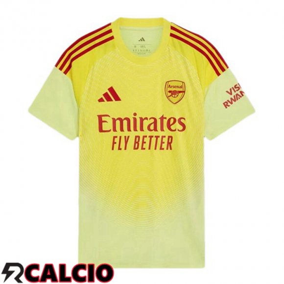Maglie Calcio Arsenal Portiere Giallo 2025/2026  Maglie Calcio Arsenal Portiere Giallo 2025/2026