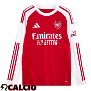 Maglie Calcio Arsenal Prima Manica Lunga Rosso Bianco 2025/2026