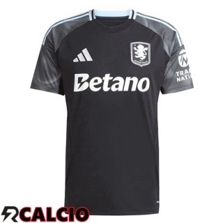 Maglie Calcio Aston Villa Seconda Nero 2025/2026  Maglie Calcio Aston Villa Seconda Nero 2025/2026