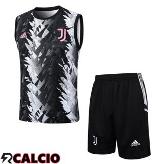 Canotta Calcio Juventus + Pantaloncini Nero Bianco 2023/2024  Canotta Calcio Juventus + Pantaloncini Nero Bianco 2023/2024