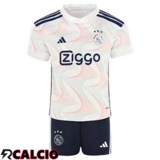 Seconda Maglia Calcio AFC Ajax Bambino Bianco 2023/2024