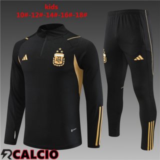 Insieme Tuta Calcio Argentina Bambino Nero 2023/2024  Insieme Tuta Calcio Argentina Bambino Nero 2023/2024