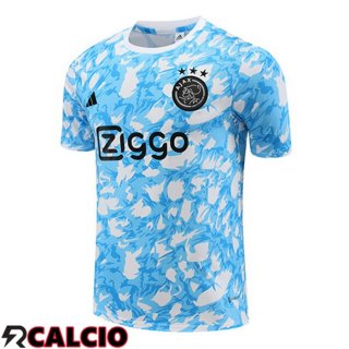 T Shirt Allenamento AFC Ajax Blu Bianco 2023/2024