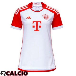 Prima Maglia Calcio Bayern Monaco Donna Bianco Rosso 2023/2024