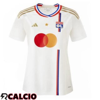 Prima Maglia Calcio Lyon OL Donna Bianco 2023/2024