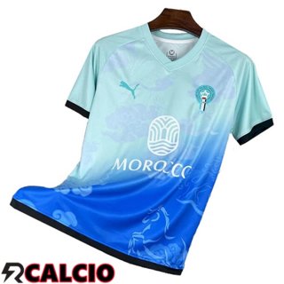 Maglie Calcio Marocco Edizione Speciale Azzurro 2025/2026  Maglie Calcio Marocco Edizione Speciale Azzurro 2025/2026