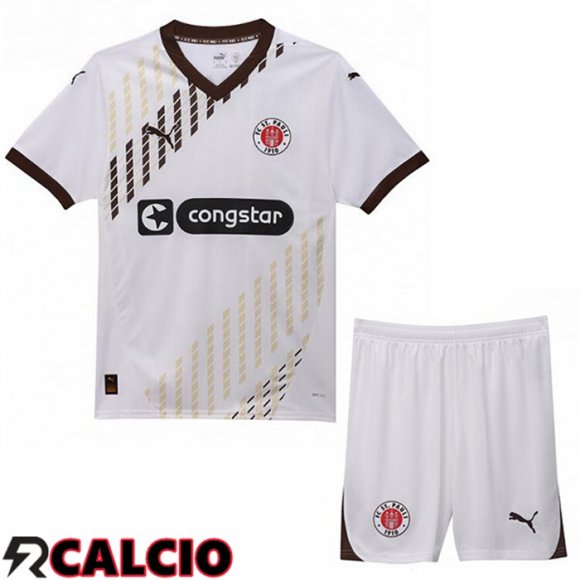 Maglie Calcio FC St. Pauli Bambino Seconda Bianco 2024/2025