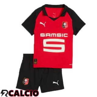 Maglie Calcio Stade Rennais Bambino Prima Rosso 2025/2026  Maglie Calcio Stade Rennais Bambino Prima Rosso 2025/2026