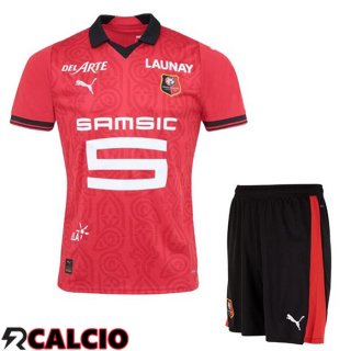 Prima Maglia Calcio Stade Rennais Bambino Rosso 2023/2024