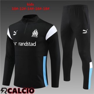 Insieme Tuta Calcio Marsiglia OM Bambino Nero 2023/2024