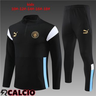 Insieme Tuta Calcio Manchester City Bambino Nero 2023/2024  Insieme Tuta Calcio Manchester City Bambino Nero 2023/2024