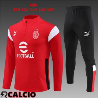 Insieme Tuta Calcio AC Milan Bambino Rosso 2023/2024